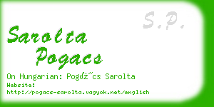 sarolta pogacs business card